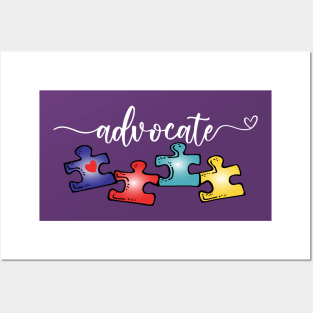 Advocate puzzle autism awareness Posters and Art